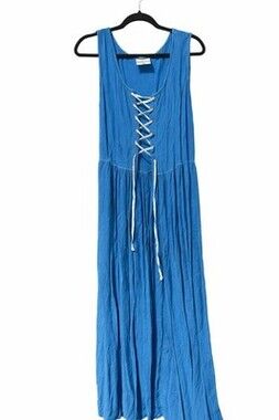 Renaissance Faire Dress 2X HolyClothing Blue Lace Up Medieval Custom Cottagecore